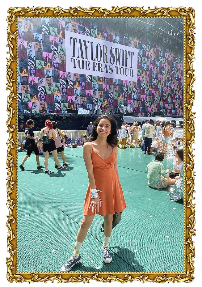 Eras Tour stage photo in a frame